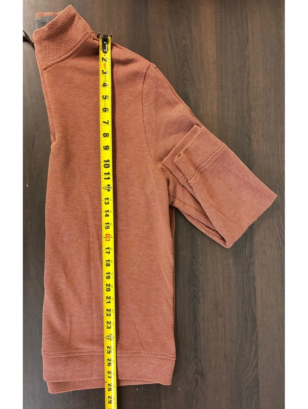 Tasso Elba Men’s Large Rust Quarter Zip Pullover Textured Quiet Luxury Preppy